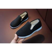 Zapatos de tela Retro Vintage para niños, mocasines casuales tradicionales de estilo chino para actuaciones, vacaciones étnicas suaves - details 11