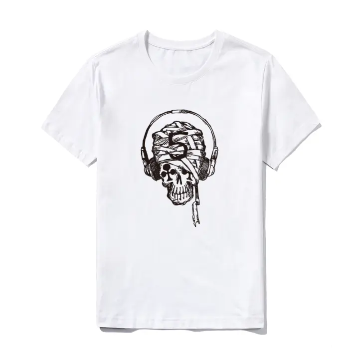 Camiseta de Algodón 100% Suave Ajuste Clásico Transpirable Duradera Blanco Para Uso Diario - 1