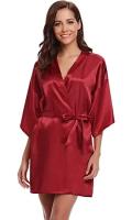 Bata de satén para mujer, lencería íntima, ropa de dormir sedosa, regalo de boda nupcial, bata de baño tipo kimono informal, camisón Sexy - details 28