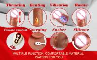 Consolador vibrador recargable Artificial telescópico Control remoto vibradores para mujeres silicona punto G vibración realista - details 8