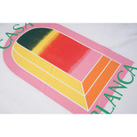 Camiseta Deportiva de Algodón Puro para Hombres Cuello Redondo, Estampado de Logotipo Delantero, Estilo Casual para el Verano - details 3