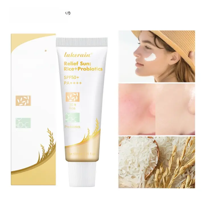Lakerain SPF50+ Crema de Protección Solar con Arroz y Probióticos Resistencia a UV - 1