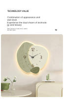 Reloj colgante de pared para sala de estar, decoración creativa, estilo crema, 30x30cm - details 2