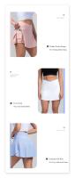 Falda de tenis plisada con bolsillos para mujer, pantalones cortos, faldas atléticas, faldas cruzadas de cintura alta para gimnasio, Golf, faldas deportivas de entrenamiento - details 3