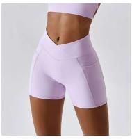 Shorts de Cintura Cruzada para Mujer Ouwu Comodidad en Gimnasio, Yoga, Correr, Entrenamiento - details 10