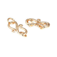 Cierre de latón color oro de 18K en forma de S y M para pulseras y collares, suministros para la fabricación de joyería, accesorios para bricolaje. - details 28