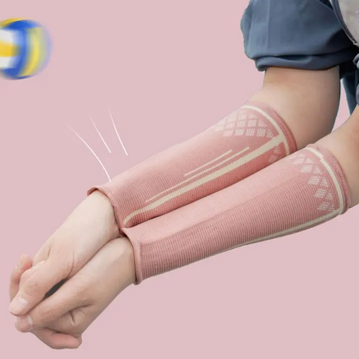 Manga de compresión para antebrazo de seguridad deportiva, accesorios deportivos, soporte para muñeca, mangas para brazo de voleibol, calentadores de brazo, muñequeras deportivas - 1