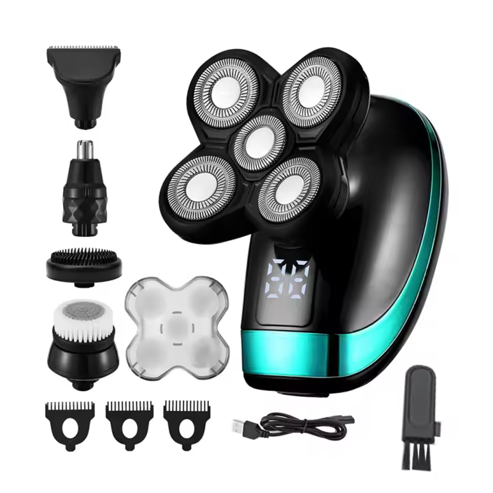 Kit de aseo múltiple para hombres, Afeitadora eléctrica con pantalla Digital, recortadora de pelo, Barba, afeitado Facial y corporal - 1