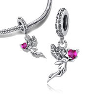 Abalorio colgante de corazones de campana Tinker, Pulsera Original de Plata de Ley 925 para la fabricación de joyas - details 1