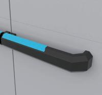 Armario Linear Escobero Almacenamiento de Resina con 2 Puertas y 3 Baldas Negro/Gris - details 21