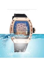Reloj de Pulsera de Cuarzo de Lujo Automático Diseño Ecológico Oro Resistente al Agua Luminoso - details 4