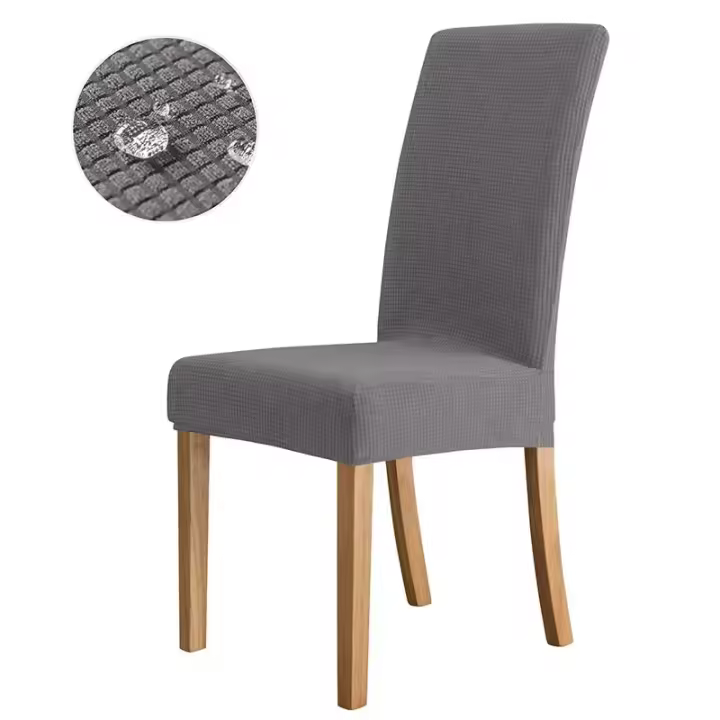 Navidad Funda impermeable para silla de comedor, funda ajustable de Jacquard para asiento de Hotel, banquete de boda - 1
