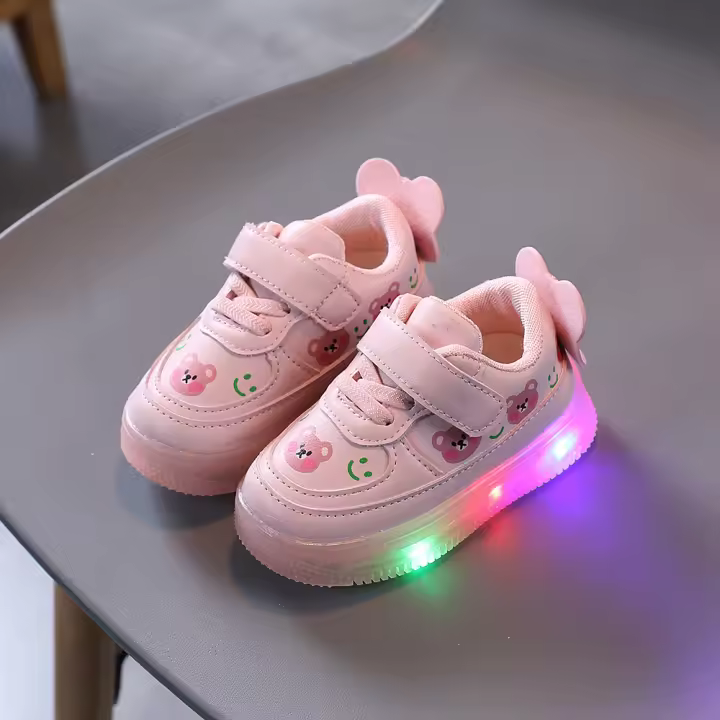 Zapatos ligeros para niños de 1 a 6 años,zapatos para niños pequeños, zapatos blancos de suela blanda para bebés pequeños, marea - 1