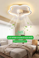 Ventilador de techo oscilante con rotación de 360° ​ ​ grados, 3 temperaturas de luz a elegir, con control remoto - Motor de CC silencioso de alta eficiencia, 6 velocidades, control remoto, función de memoria, temporizador, luz LED de 35 W. - details 1
