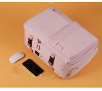 Mochila de gran capacidad para mujer, bolsa de escuela ligera grande, mochila de equipaje multifuncional, bolsa de viaje de viaje corto - details 19