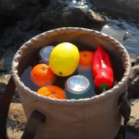 Cubo plegable multifuncional portátil de 5 galones, lavabo de almacenamiento de agua para Camping, pesca, senderismo - details 6