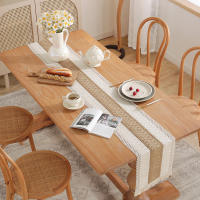 Mantel de Algodón y Lino Tejido con Borlas Estilo Rústico Natural para Comedor o Mesa de Centro - details 5