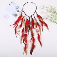 Diadema de plumas con borlas a la moda, tocado ajustable de estilo bohemio, disfraz étnico, diadema india de arcoíris, boda de novia - details 15