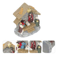Adornos de nacimiento de Jesús, estatua vívida, decoración de mesa, decoración de iglesia de resina Artificial, adorno de figura religiosa - details 0