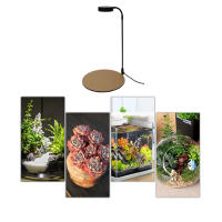 Luz LED regulable para acuario, lámpara de cultivo de plantas Con base, color negro, 5W, con temporizador y enchufe USB, 3000K, blanco cálido, 6000K - details 0