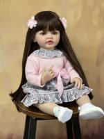 BZDOLL-Muñeca Reborn realista de silicona suave de cuerpo completo para niña, juguete de casa de juegos, regalo de cumpleaños, 55CM, 22 pulgadas - details 10