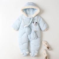 Pelele de invierno para bebé recién nacido, mono cálido con guantes de Panda para niño, ropa infantil de algodón y terciopelo, ropa con capucha para niña de 0 a 18M - details 3