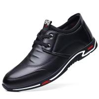Zapatos de hombre casuales de cuero de negocios de moda con cordones versátiles y transpirables nuevos de primavera 2025. - details 0