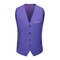M-6XL de lujo a la moda de gama alta de Color sólido para hombre, traje informal de negocios oficial, chaleco para novio, vestido de boda, abrigo de cintura para fiesta - details 8
