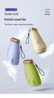 Mini paraguas de sol con bolsillo, paraguas de lluvia plegable de vinilo, protección ultravioleta UV, cápsula de sombrilla de bolsillo, 55% de descuento, 1 ud. - details 5