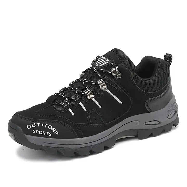 Zapatos de senderismo de cuero para hombre, zapatillas de Trekking al aire libre, zapatos de viaje antideslizantes, transpirables, zapatos deportivos impermeables, zapatos de trabajo - 1
