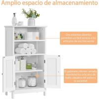Armario de Baño de Madera Organizador de Almacenamiento con Estante 50x30x92,5cm - details 4