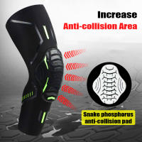 Mangas de compresión de rodilla deportiva con almohadillas anticolisión, fundas elásticas transpirables para piernas, ciclismo, correr, baloncesto, 1 par - details 3