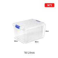 Caja de Almacenaje con todos tamaños plástico de alta calidad, reutilizable y reciclable resistente con tapa ,cierres y ruedas 5/12/16/25/30/31/35/36/46/55/56/57/61litros marca PlacticForte - details 2