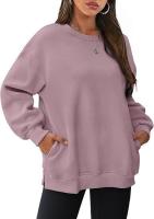 Sudadera holgada de manga larga con cuello redondo para mujer - details 7