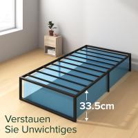 Cama Lorelai 100 x 200 cm Altura 36 cm con Espacio Almacenamiento Debajo la Cama Cama Metal Negro - details 3