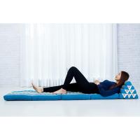 Cómodo Colchón De Suelo con Cojín De Lectura, Futón Japonés, Cama Plegable O Esterilla De Masaje Tailandés, 170 x 53 cm, Azul Claro - details 19