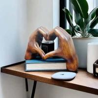 Escalera de resina en forma de corazón para el hogar, sala de estar, lámpara de escritorio, adornos de viento de lujo, Acción de Gracias - details 4