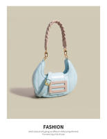 Bolso tejido para axila para mujer, bolsa de sillín con dientes de Luna, diseño de nicho, novedad de 2024 - details 16
