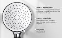 Newentor-Cabezal de ducha de mano con filtro de aniones, alta presión, 6 modos de pulverización, ahorro de agua - details 4