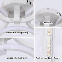 Goeco Lámpara de Techo LED Moderna de Aluminio 48W, Eficiencia Energética, Montaje Semi-Flush, Forma Redonda, Iluminación Blanca Fría - details 3