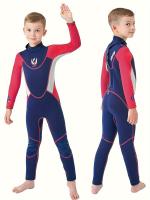 Trajes De Neopreno Completos Con Cremallera Trasera De 3 Mm Para niños y Niñas, Trajes De Baño Térmicos De Neopreno Para Buceo - details 0