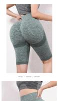 Pantalones cortos deportivos de Yoga para mujer, pantalones deportivos sin costuras de secado rápido, ropa deportiva de cintura alta, pantalones cortos elásticos transpirables para entrenamiento y correr - details 5