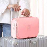 Bolsa de Almacenamiento de Maquillaje de Viaje Impermeable Organizador de Cosméticos de Nylon con Gancho Bolsa de Higiene Personal de Alto Diseño - details 5