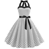 Vestido de verano para mujer 2025 - Sin tirantes, lunares, estilo vintage, falda amplia en línea A, talla grande - details 1