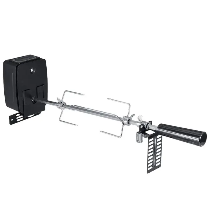 Kit de asador portátil de acero inoxidable con Motor, longitud total de 106cm, para Picnic y Camping - 1