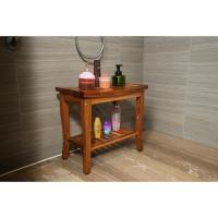 baño de Estante Taburete de baño Teca Durable Ligero y Antideslizante Taburete de baño - details 1