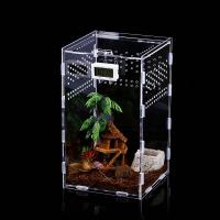 Contenedor acrílico profesional para lagarto, ranas, incubadora de insectos, terrarios, caja de cría, incubadora de reptiles, suministros para insectos - details 6