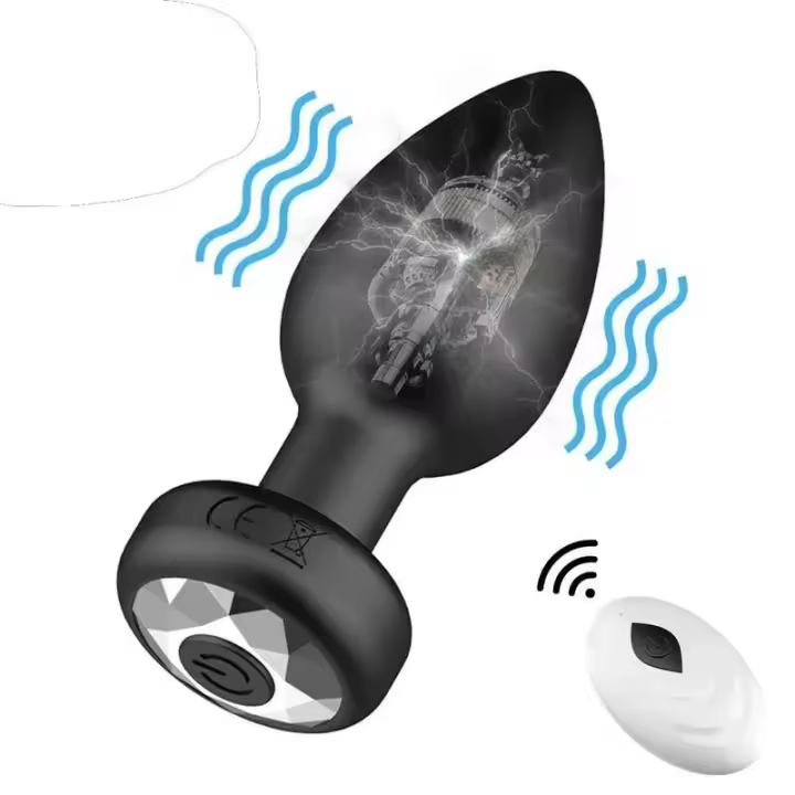 Juguete sexual Anal, vibrador rosa para mujer, tapón Anal con Control remoto con 10 modos, masajeador de próstata vibratorio, estimulador de silicona - 1