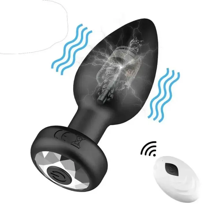 Juguete sexual Anal, vibrador rosa para mujer, tapón Anal con Control remoto con 10 modos, masajeador de próstata vibratorio, estimulador de silicona - 1