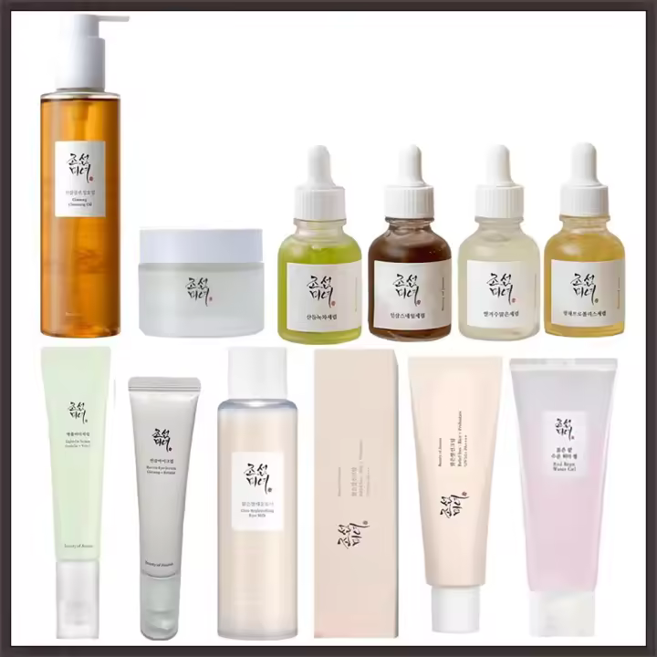Set de cuidado de la piel de belleza probiótica de arroz coreano, crema para ojos con esencia para el rostro, protector solar, aceite de limpieza tonificante exfoliante para varias pieles - 1